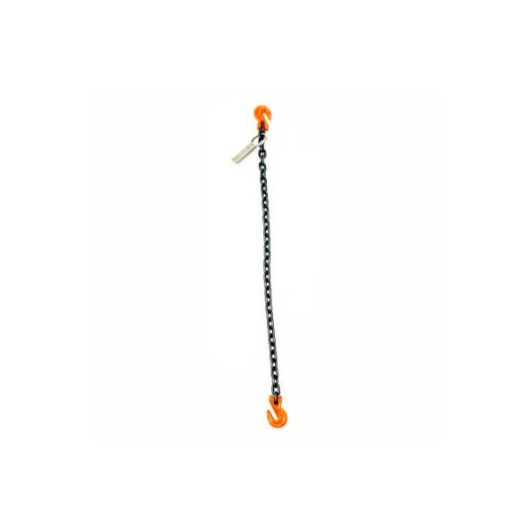 Mazzella Lifting B151105 6' Single Leg Chain Sling W/ Grab Hook